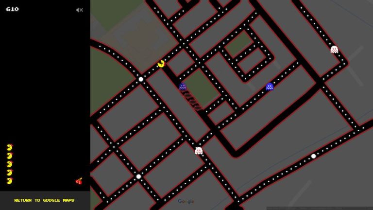 google maps pac man