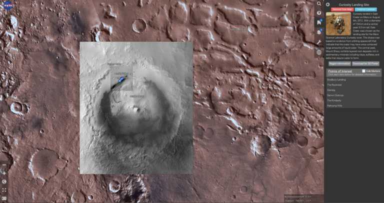Gale Crater Mars Trek