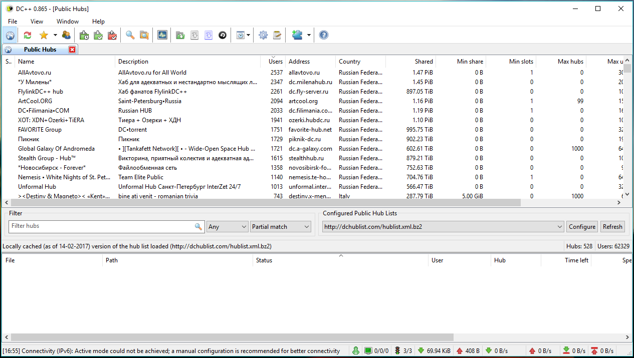 Direct Connect Protocol Public Hublist 