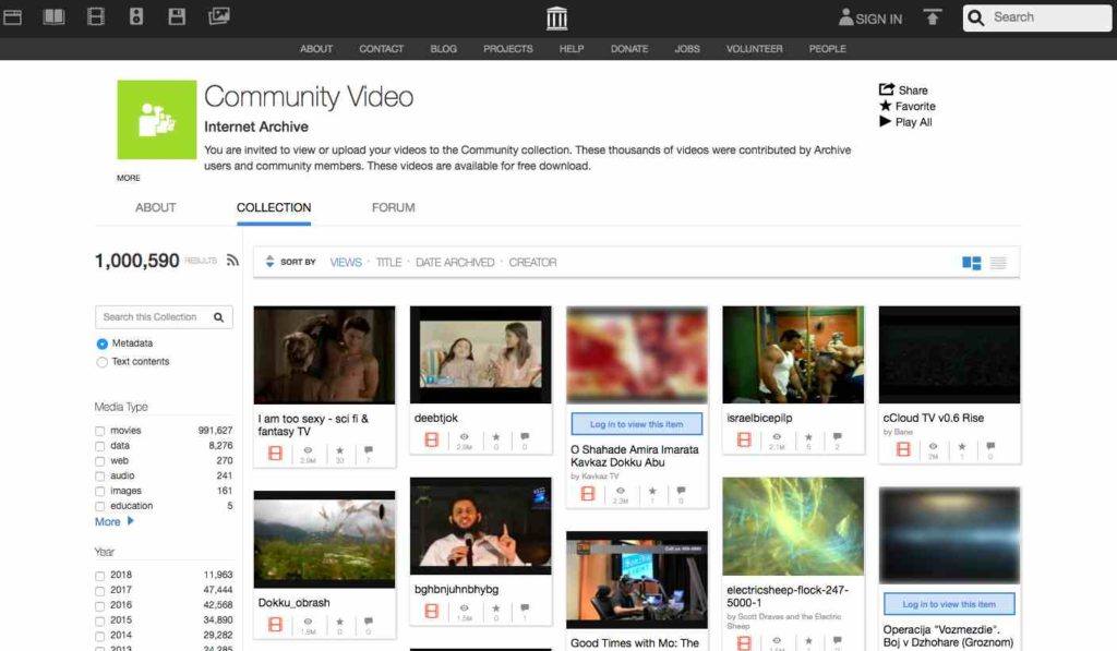 Internet Archive's Video Section