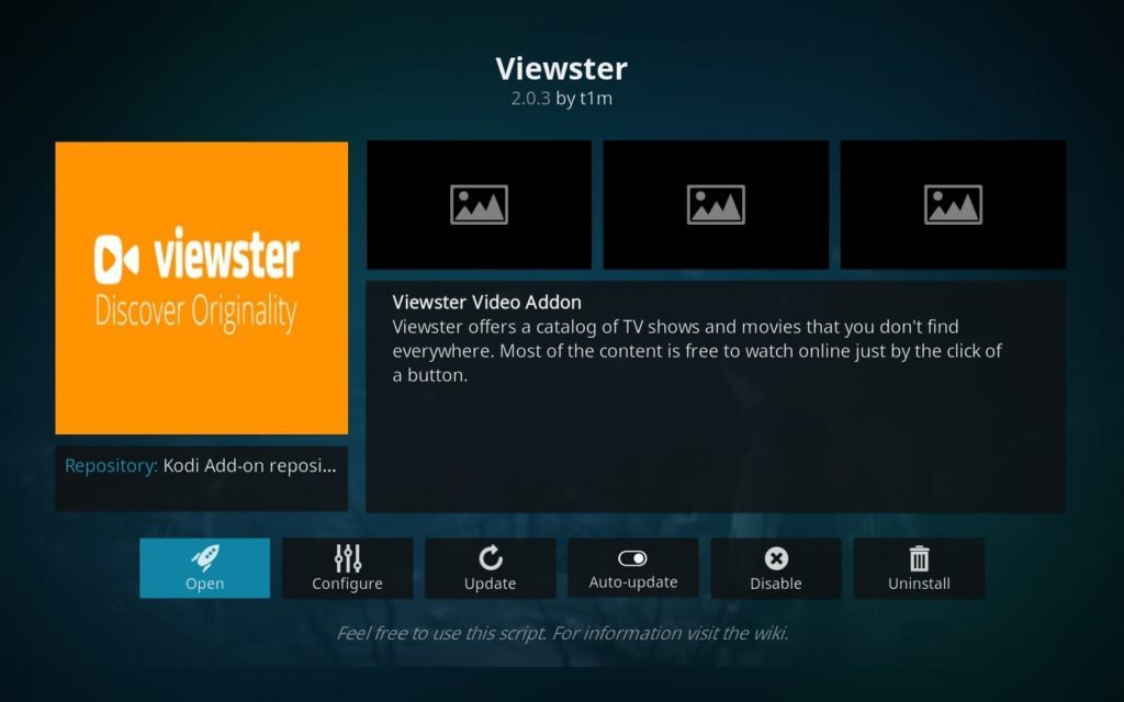 Viewster Kodi addon