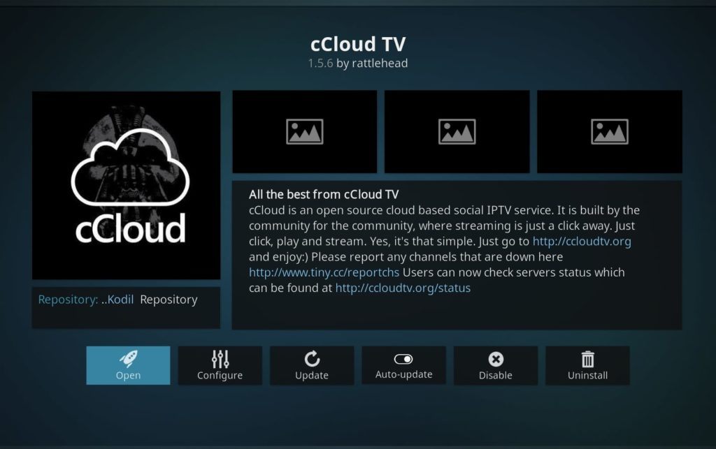 ccloud tv kodi addon for sports