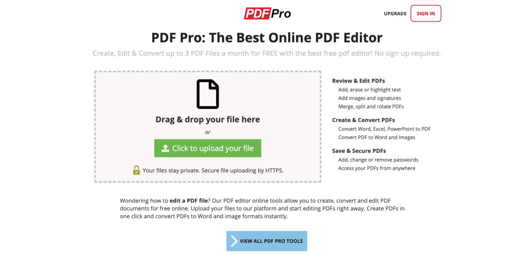 PDF Pro Best free PDF editors