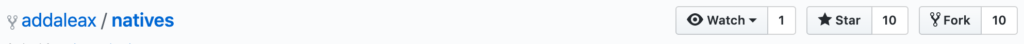 natives github repo status