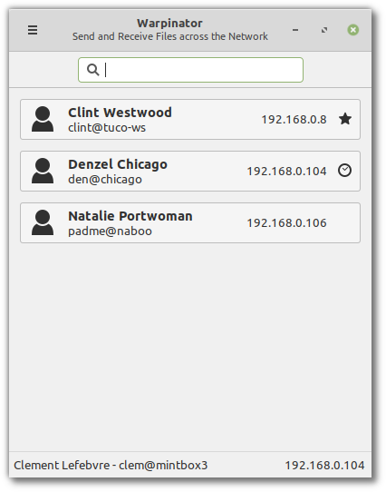 Warpinator — Detect computer