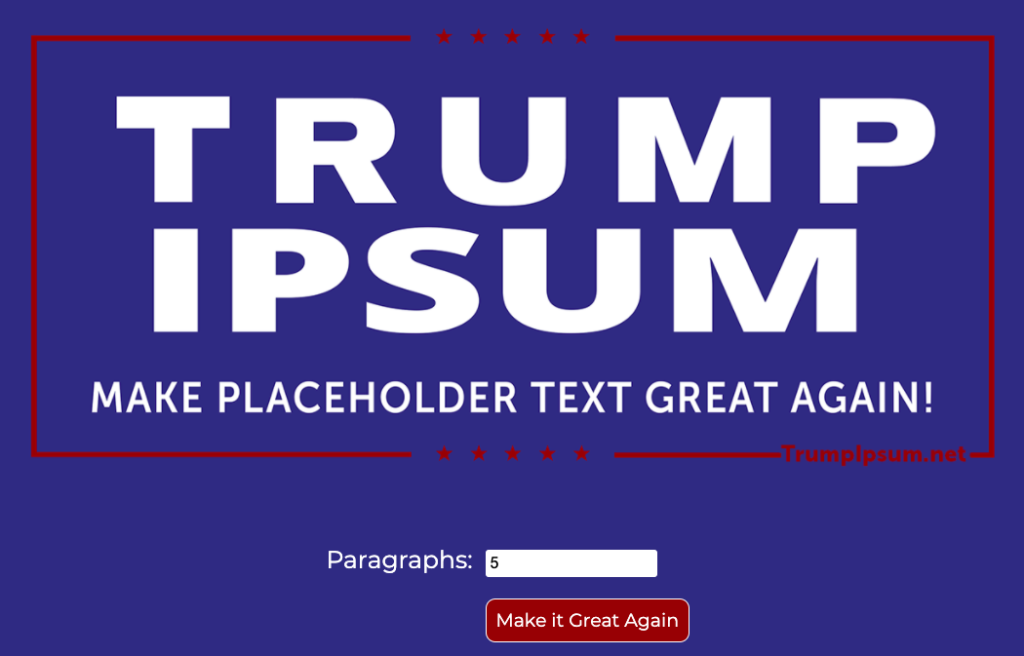 trump lorem ipsum generator