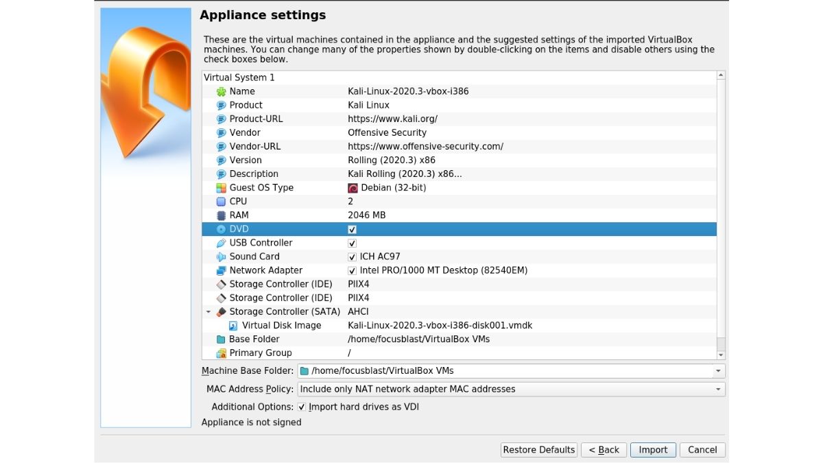 importing Kali Linux-3 - How to install Kali Linux