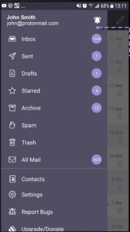 Proton Mail android app
