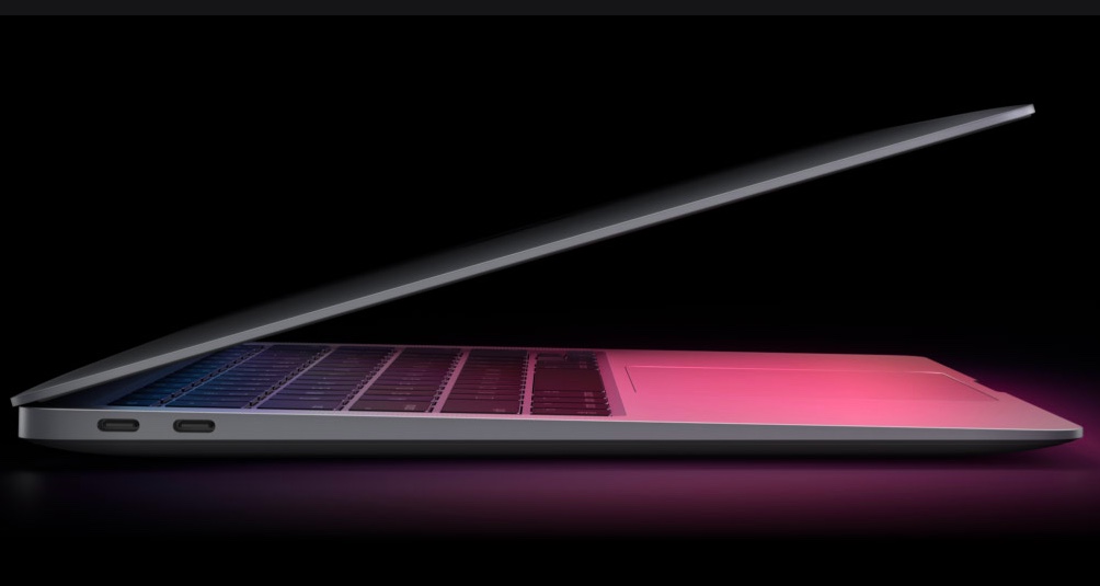 MacBook Air side view for M1 MacBook Air vs MacBook Pro