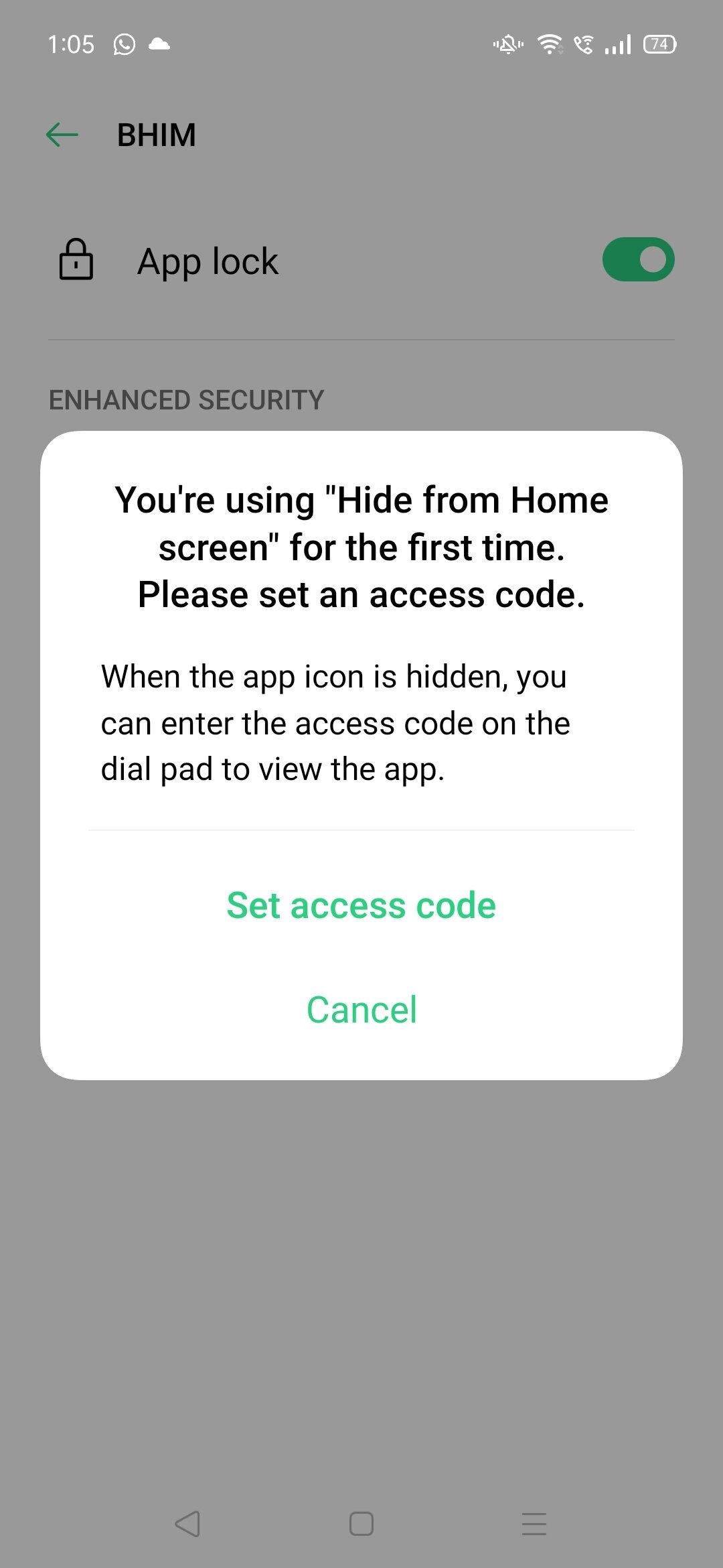 Oppo access hidden apps