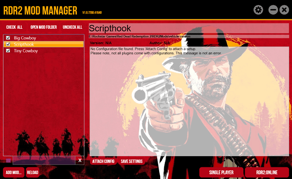 Red Dead Redemption 2 mod manager