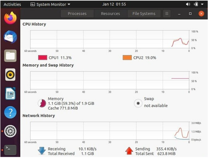 Ubuntu system stats iphone 7