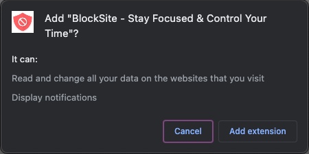 add Blocksite to Chrome