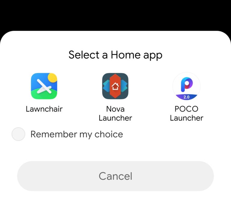 choose default launcher - how to get old google icons back if you dont like the new ones.