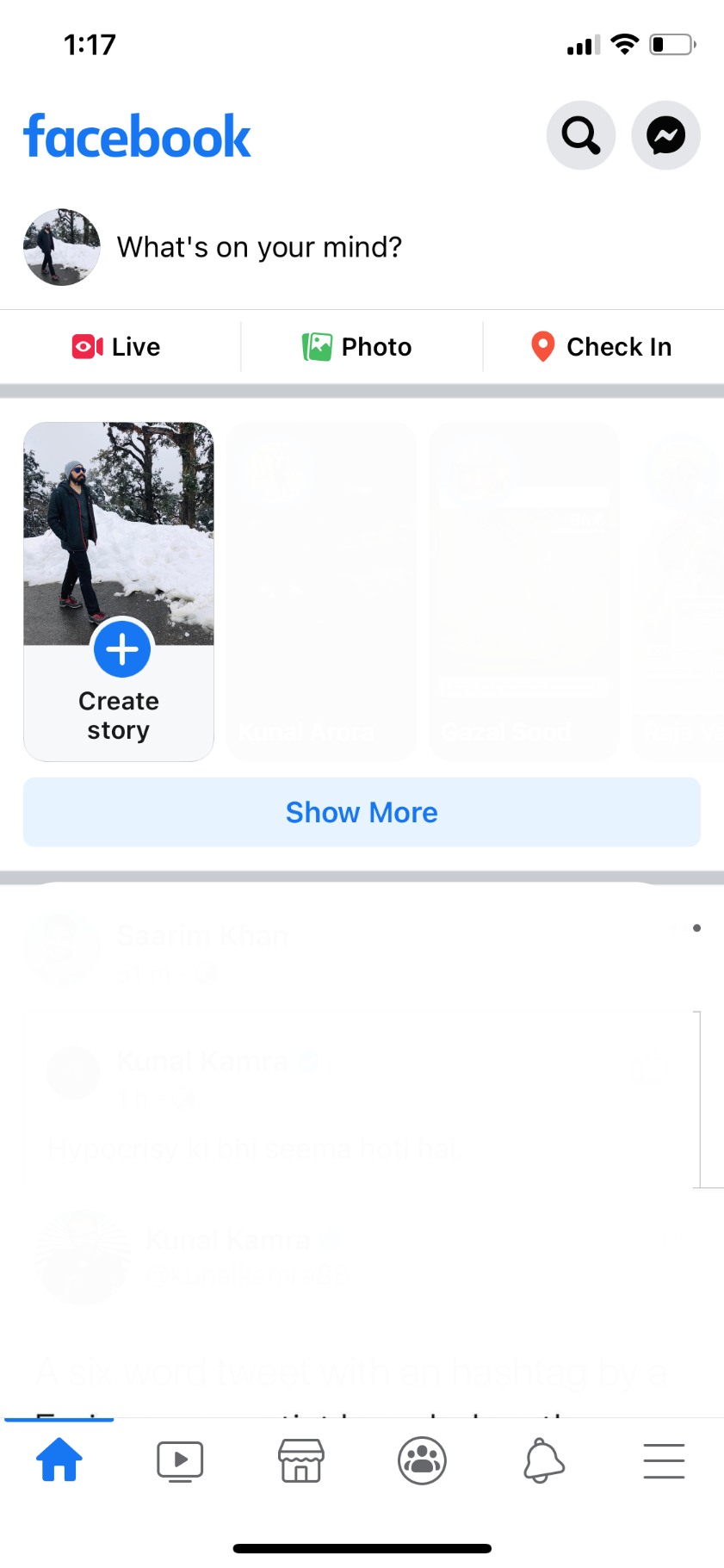Facebook create story 12
