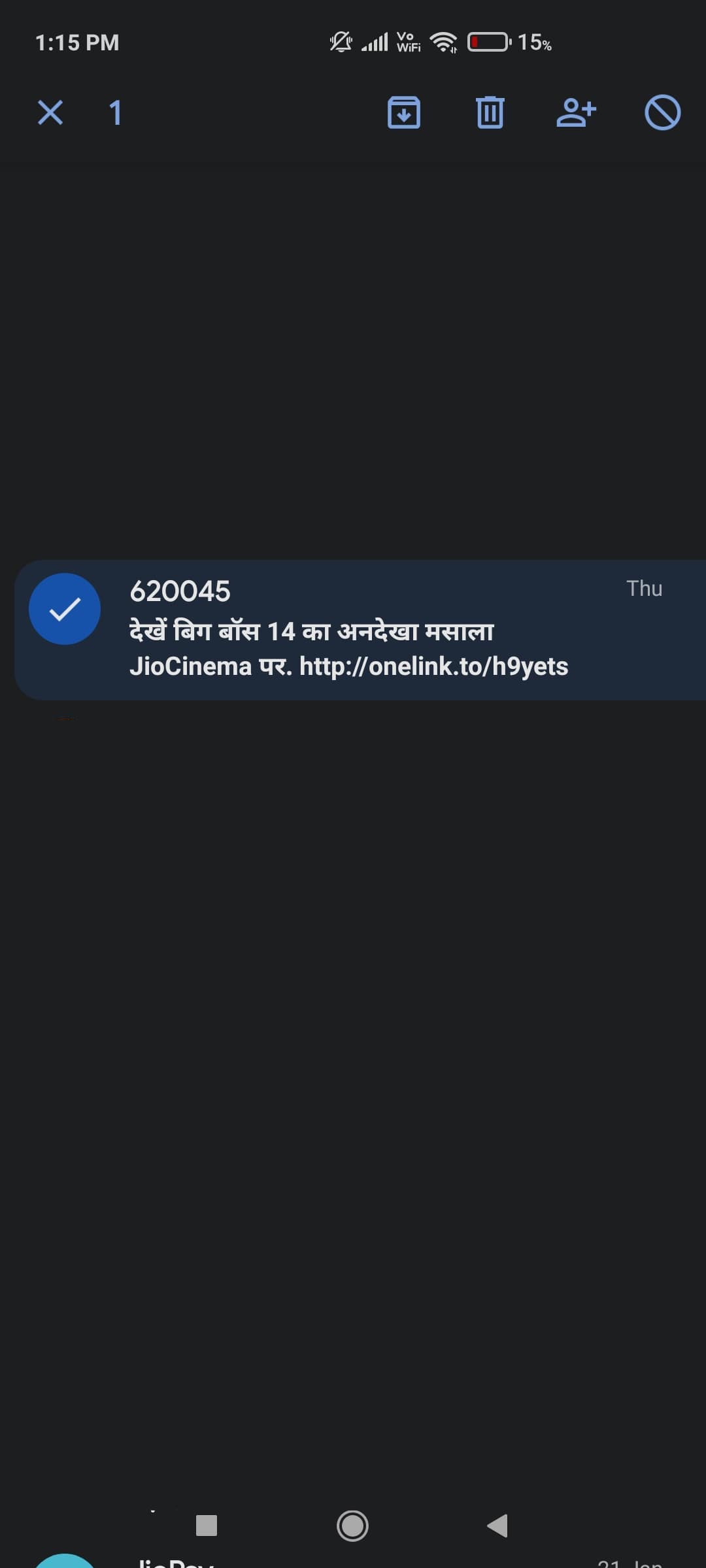 how to block messages on Android