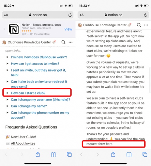 How to request a Club on Clubhouse- 2