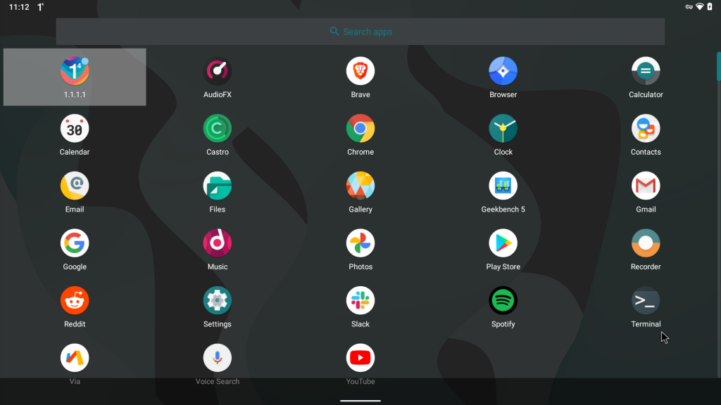 app menu terminal - how to install android on raspberry pi 4