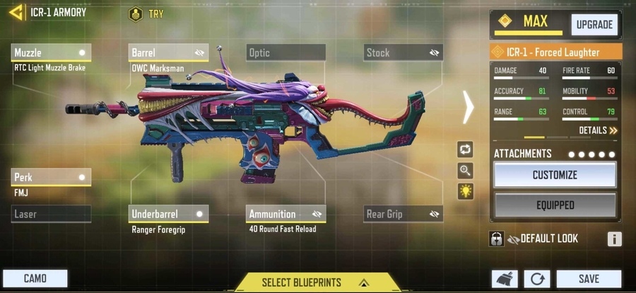 ICR-1 long range loadout