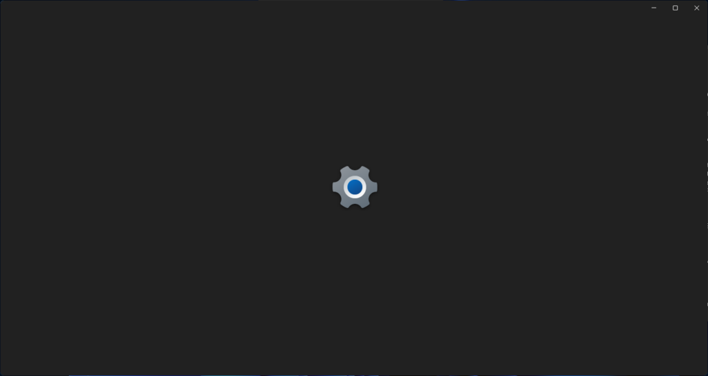 Windows 11 Settings Splash Screen