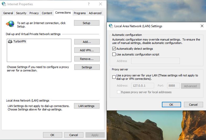 fix connection reset error in google chrome