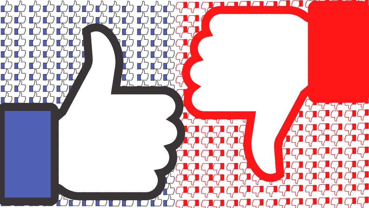 Dislike button on social media