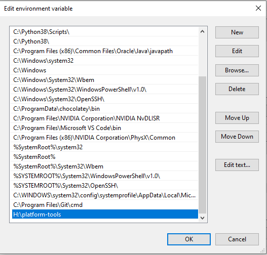 added platform tools 