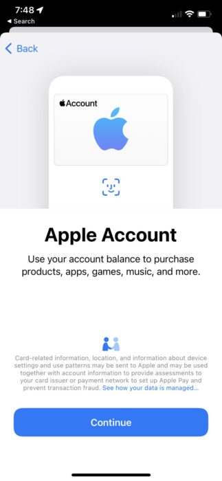 Apple Account Card