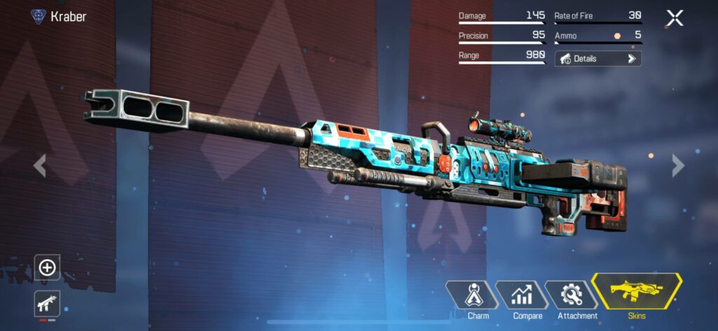 Kraber Sniper rifle best gun apex legends mobile