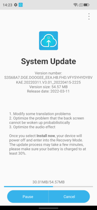 DOOGEE Update 2