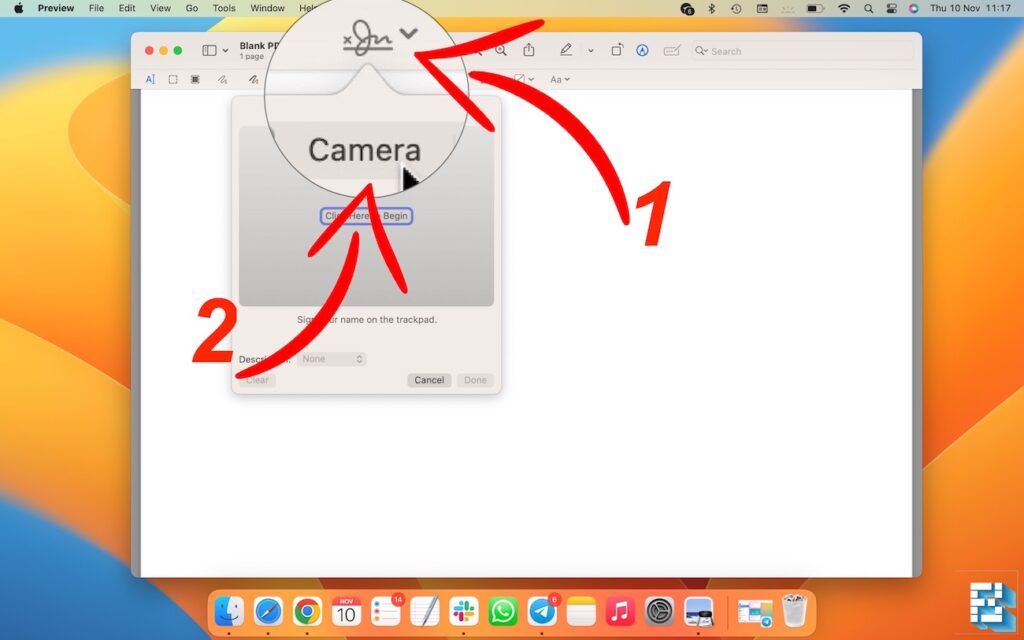 2. digital signature on mac method 1