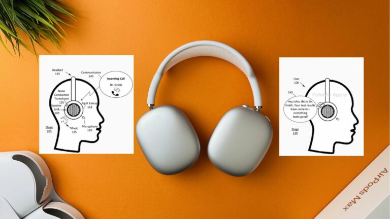 AirPods Max Bone conduction and camera patent