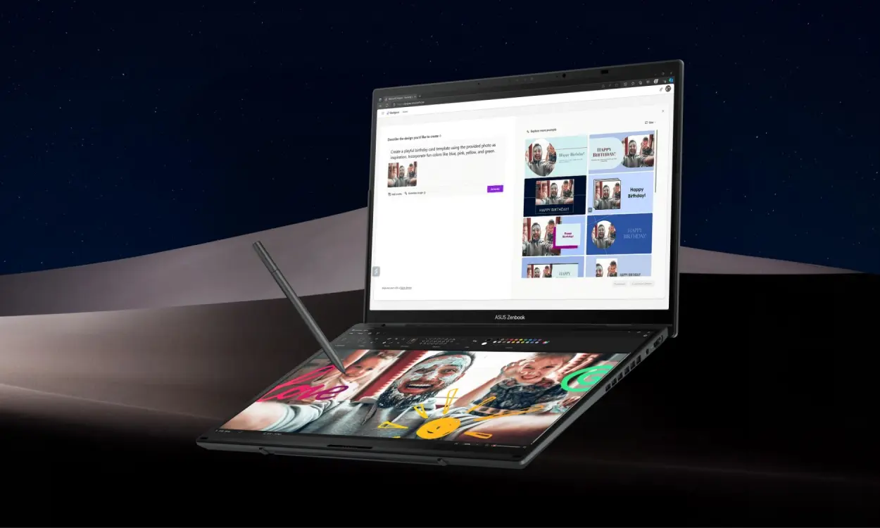 Image of the Asus Zenbook Duo Screens