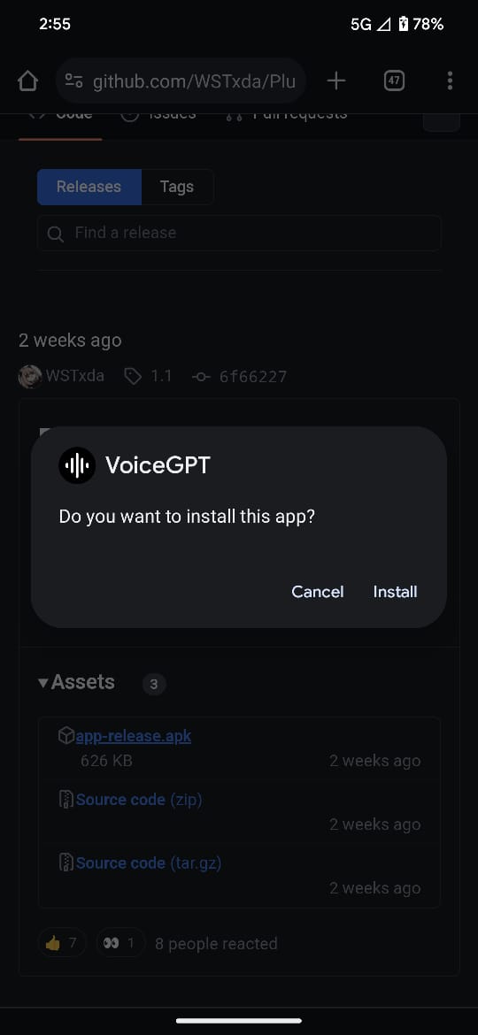 Screenshot of ChatGPT voice assistant 4