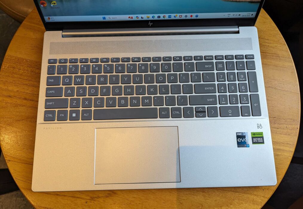 Keyboard of the HP Pavilion Plus 16 