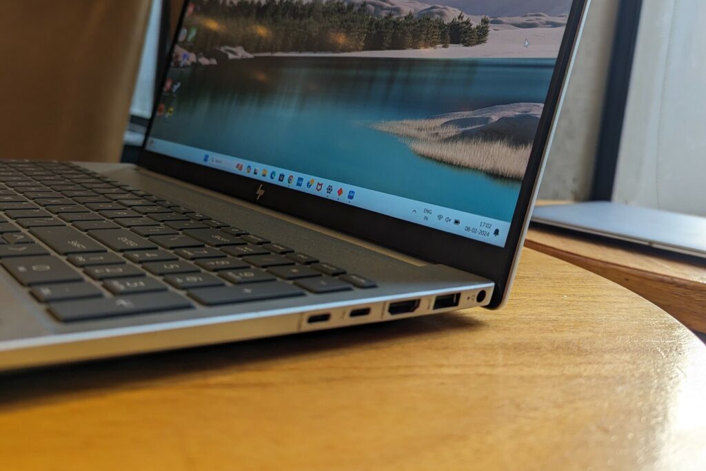 Side of the HP Pavilion Plus 16 