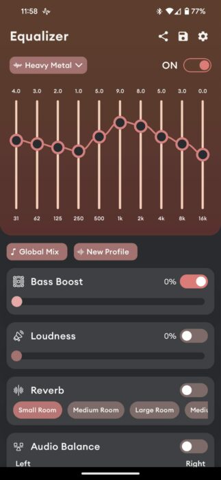 Screenshot of the Equalizer Bass booster-2
