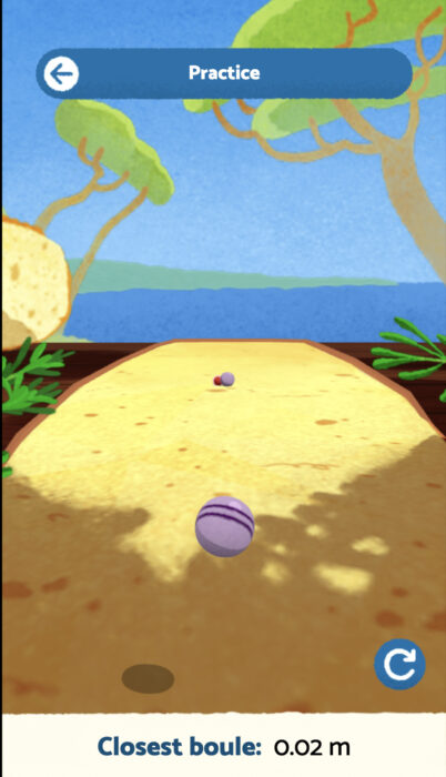Screenshot of the celebrating Pétanque 3