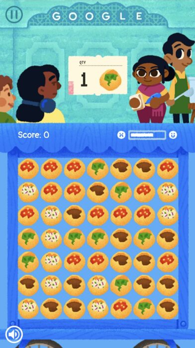 Screenshot of the Pani Puri game 2