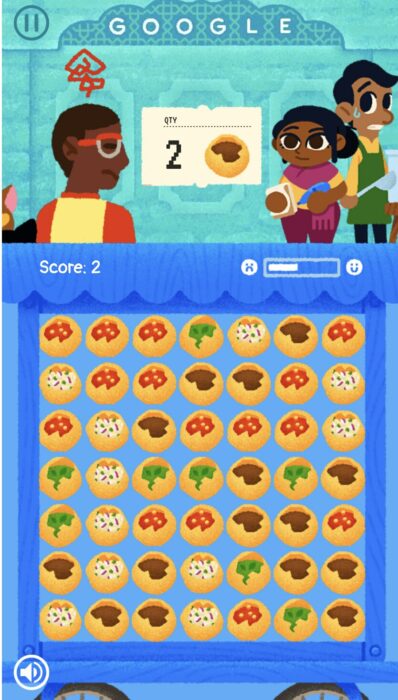 Screenshot of the Pani Puri game 3