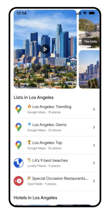 Screenshot of the new list features-2
