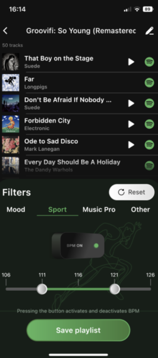 Screenshot of the Groovifi Android app-3