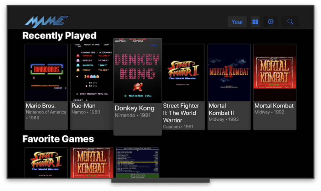 Image of the MAME4iOS software
