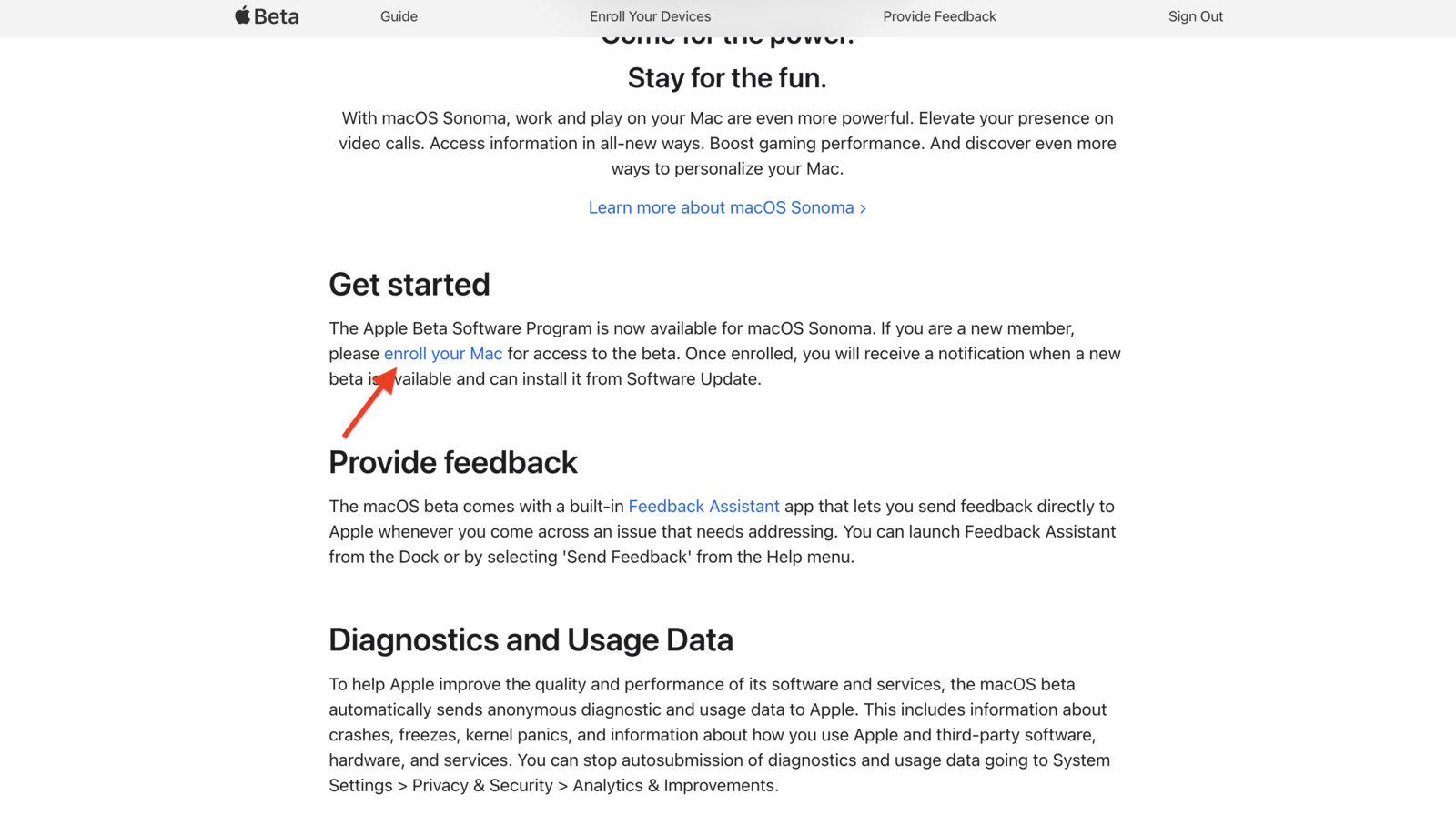 screenshot of enrolment screen to install macOS Sequoia