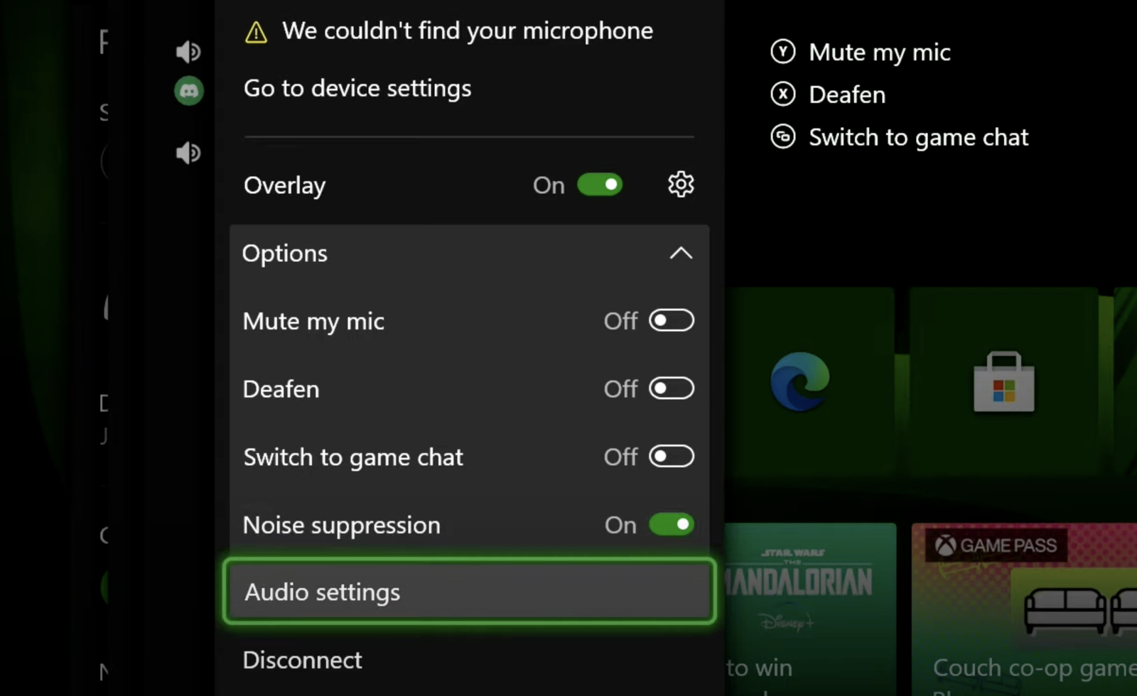 Screenshot of a voice chat session