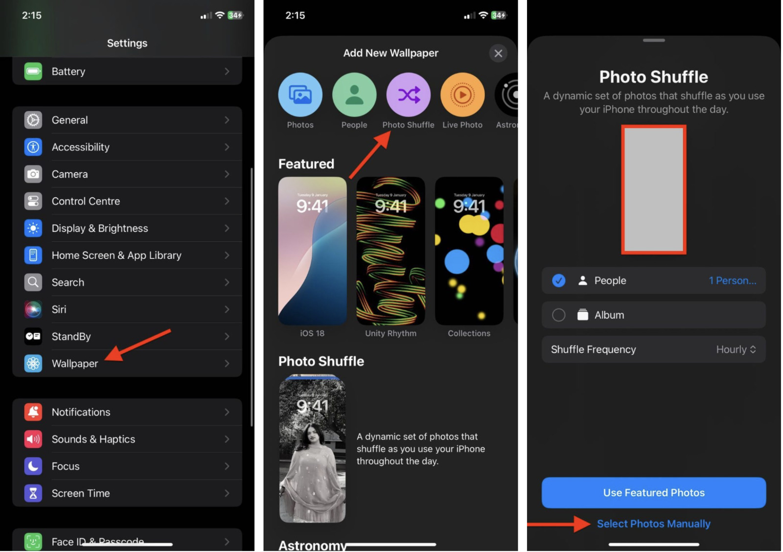 Steps to set the Light Switch Wallpaper