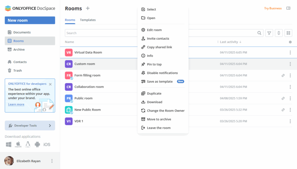 image for reusable room templates