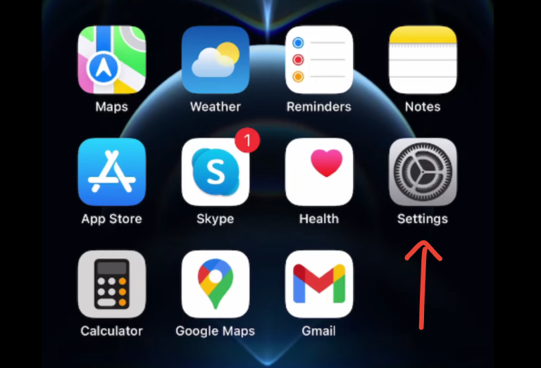 image to click on the Settings icon
