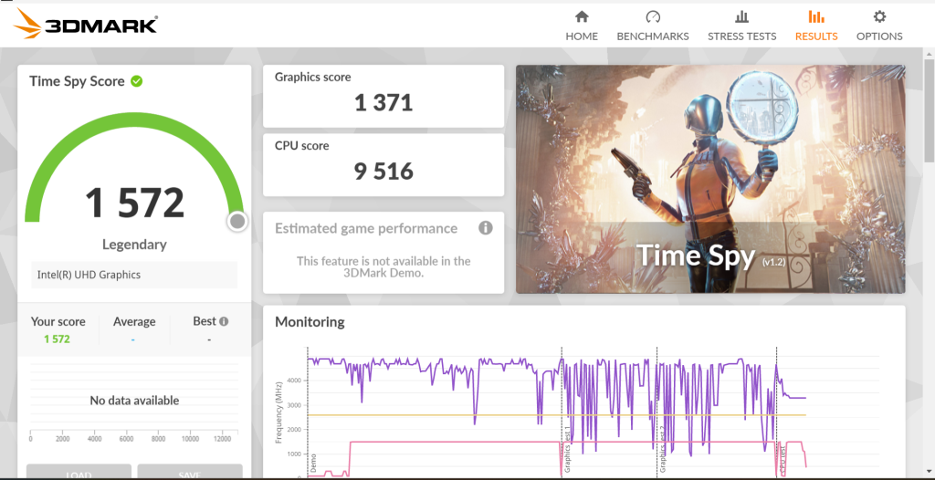 Image of the TimeSpy benchmark