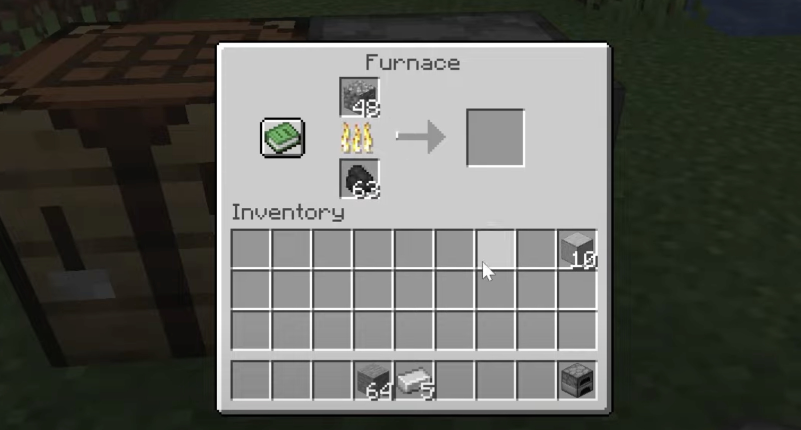 Image to smelt cobblestone into regular stone